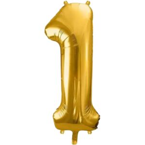 party deco Ballon chiffre 1 Or (gold) 86cm