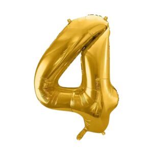 party deco Ballon chiffre 4 Or (gold) 86cm