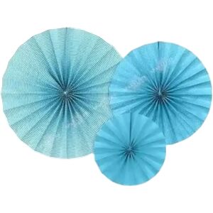 Party Deco Rosaces decoratives bleues (3 pieces)