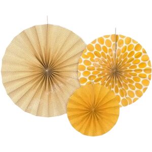 Party Deco Rosaces decoratives oranges avec motifs (3 pieces)