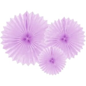 Party Deco Rosaces decoratives, lavande, 20-40cm (3 pieces)