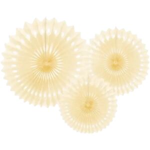 Party Deco Rosaces decoratives, creme legere, 20-30cm (3 pieces)