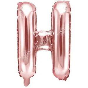 Party Deco Ballon Lettre H Or Rose - 35cm