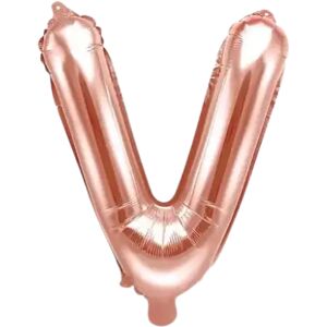 Party Deco Ballon Lettre V Or Rose - 35cm