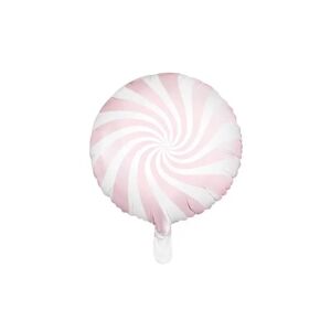 Party Deco Ballon Aluminium Sucette Rose et Blanc 45cm