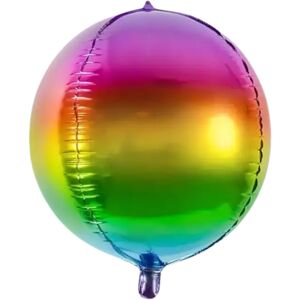 party deco Ballon rond metallique Arc en Ciel 40cm