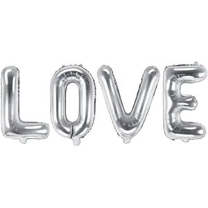 Party Deco Ballon en Aluminium argent LOVE