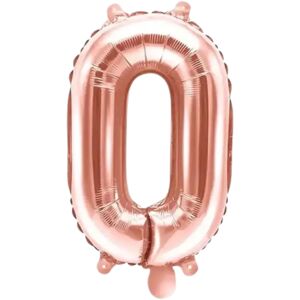 party deco Ballon anniversaire chiffre 0 Or Rose 35cm