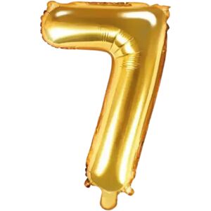 party deco Ballon anniversaire chiffre 7 Or 35cm