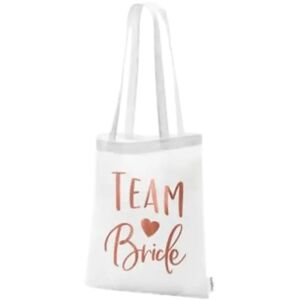 Party Deco Sac en coton avec inscription TEAM BRIDE rose gold