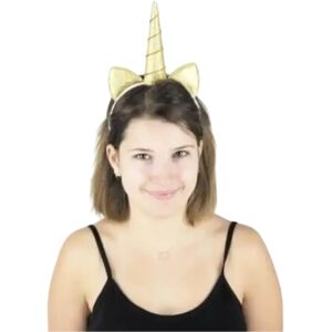 Party Pro Serre Tete Licorne en Paillette Or