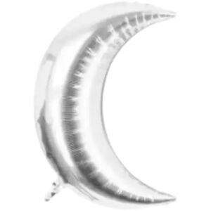 Party Pro Ballon en forme de Lune Metallise Argent 71cm