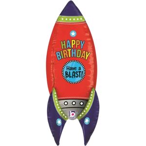 Grabo Ballon Fusee Geant Happy birthday 91cm