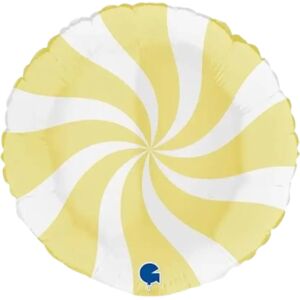 Grabo Ballon Aluminium Sucette Blanc et Jaune Mat 46cm