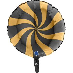 Grabo Ballon Aluminium Sucette Or et Noir 46cm