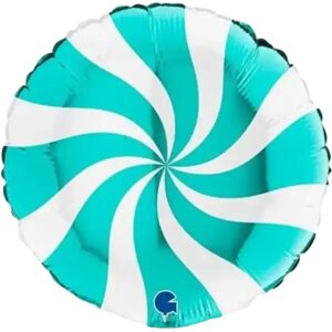 Grabo Ballon Aluminium Sucette Blanc et Turquoise 46cm