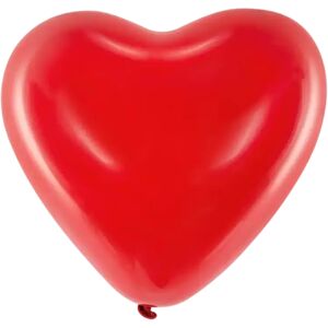 Party Deco Ballon Coeur Rouge Pastel 40cm (Lot de 6)