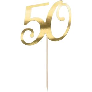 Party Deco Decoration pour Gateau 50 couleur Or