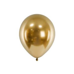 Party Deco 50 Ballons Metalliques Brillants Or