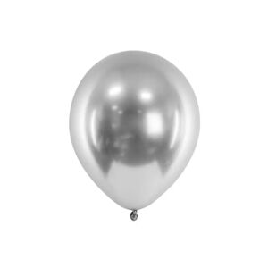 Party Deco 50 Ballons Metalliques Brillants Argent