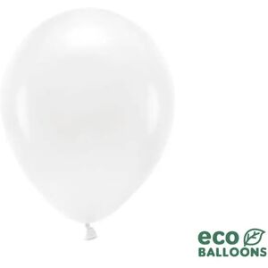 Party Deco Lot de 10 Ballons de Baudruche Biodegradables Blancs