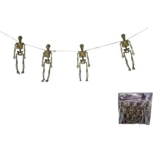 Linder Guirlande en papier Halloween 4 squelettes - 120cm