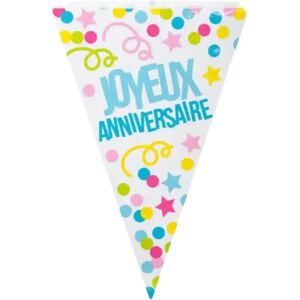 Boland Guirlande de Fanions Joyeux Anniversaire Color Party 