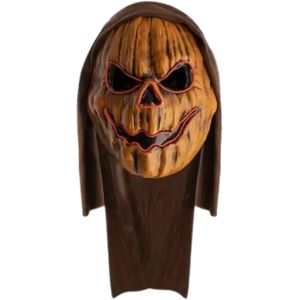 Masque d'horreur citrouille avec cagoule lumineux