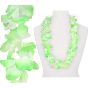 Collier Hawaïen vert et blanc