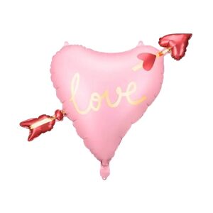 Party Deco Ballon en Aluminium - Coeur Fleche Cupidon Rose - 76 x 55 cm