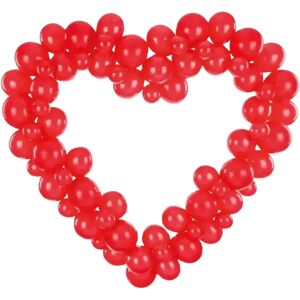 Party Deco Guirlande de ballons + Support - Coeur Rouge - 160cm