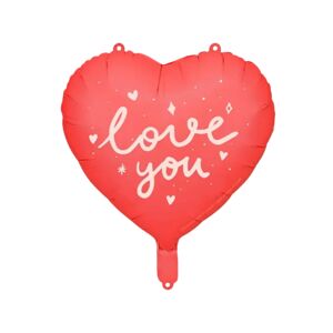 Party Deco Ballon en Aluminium - Coeur Rouge LOVE YOU - 45cm