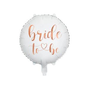 Party Deco Ballon en Aluminium - Bride Blanc & Or Rose - 45cm