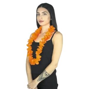 PARTY PRO Collier Hawaïen a Fleurs Orange neon