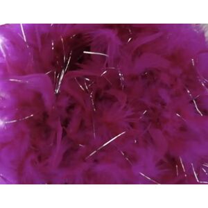 Linder Boa Rose Fuchsia & Argent en Plumes - 1,9 metres