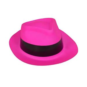 Chapeau Tribly style Mafieux fluo neon Rose