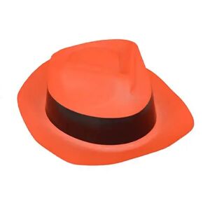 Chapeau Tribly style Mafieux fluo neon Orange