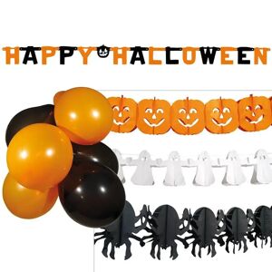 Set de Decoration Halloween Party avec Guirlandes et Ballons