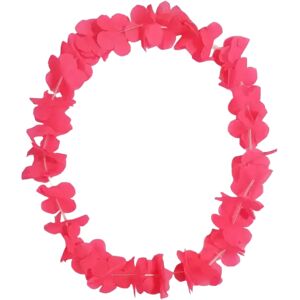 Collier Hawaïen a Fleurs Fluo Neon Pink