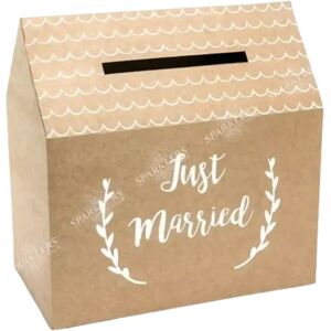 Party Deco Urne en papier kraft avec inscription Just Married