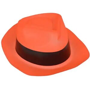 Chapeau Tribly style Mafieux fluo neon Orange