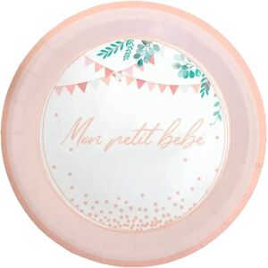 STC PRO Assiette Rose Mon petit bebe - Lot de 6