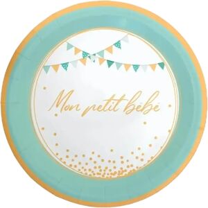 STC PRO Assiette Bleu Mon petit bebe - Lot de 6