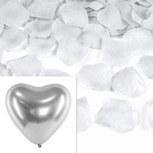 Party Deco PACK BALLON ET PETALES ARGENT