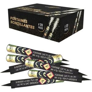 Sparklers Club Lot de 120 Fontaines Scintillantes - 60 secondes