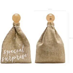 Party Deco Sac en toile de jute naturelle Special Surprise