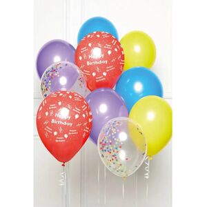 Amscan Bouquet de 10 ballons Happy Birthday multicolores