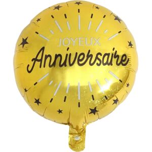 Santex Ballon Joyeux Anniversaire Or ø45cm