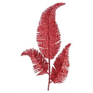 Feuilles de palme sur tige - Decoration - Rouge - 18x25cm