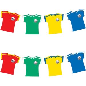 GUIRLANDE MAILLOTS FOOTBALL - 30x25CM - 5M